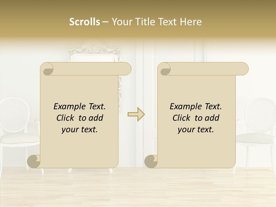 Leather Seat Room PowerPoint Template