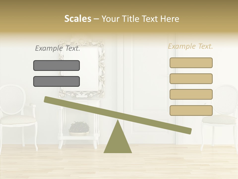 Leather Seat Room PowerPoint Template