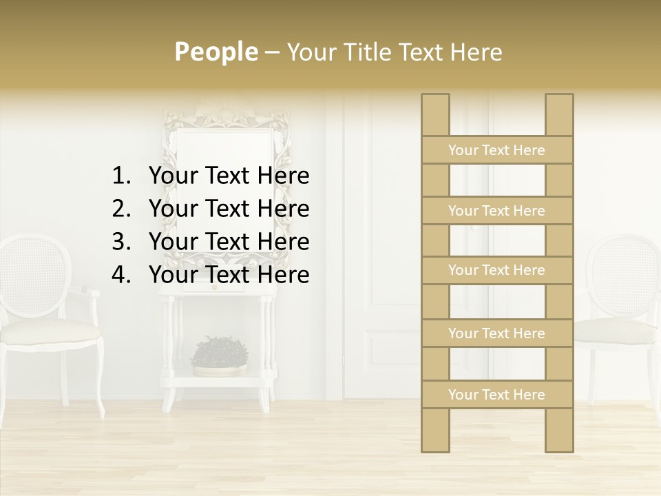 Leather Seat Room PowerPoint Template