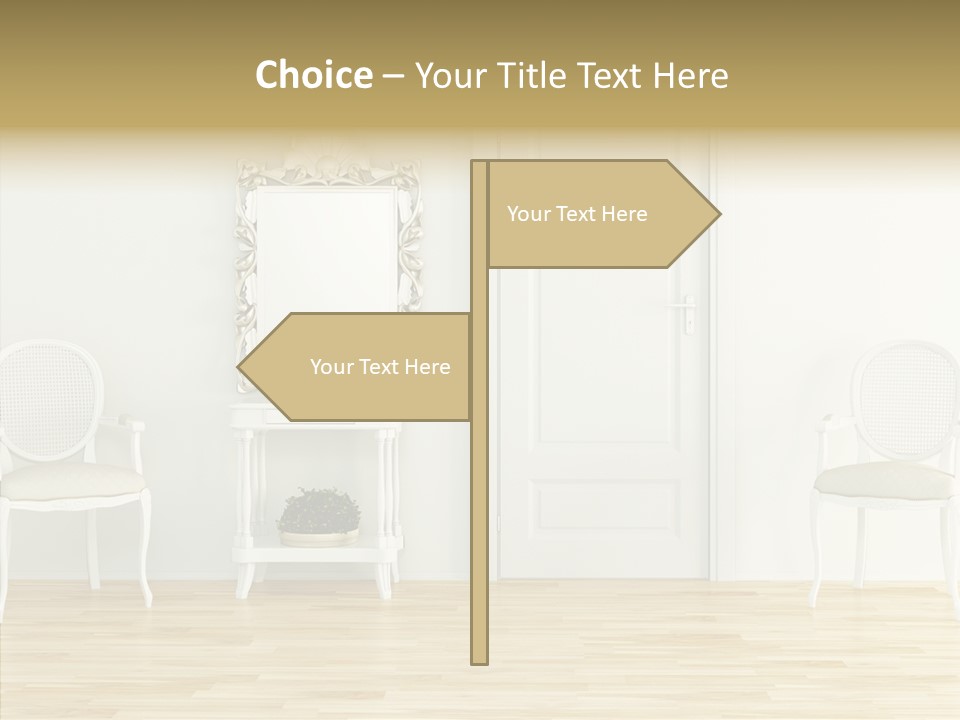 Leather Seat Room PowerPoint Template