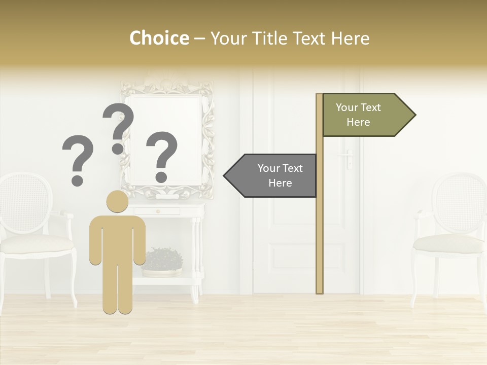 Leather Seat Room PowerPoint Template