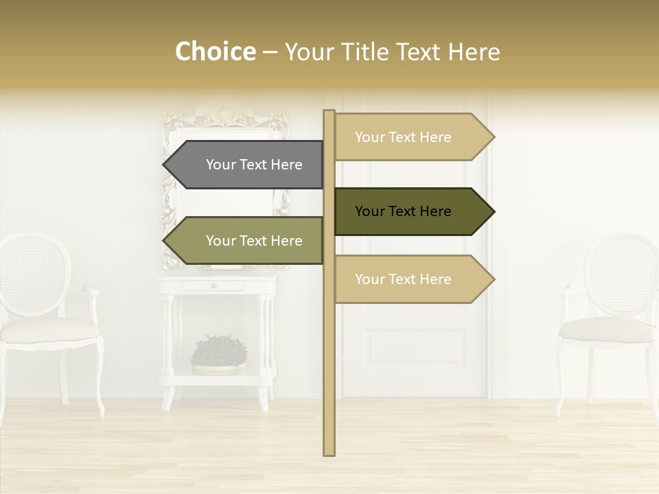 Leather Seat Room PowerPoint Template