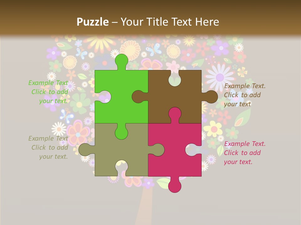 Marriage Green Black PowerPoint Template