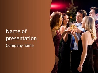 Posh Champagne Alcohol PowerPoint Template