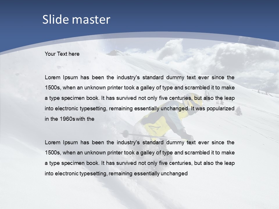 Competiting Downhill Top PowerPoint Template