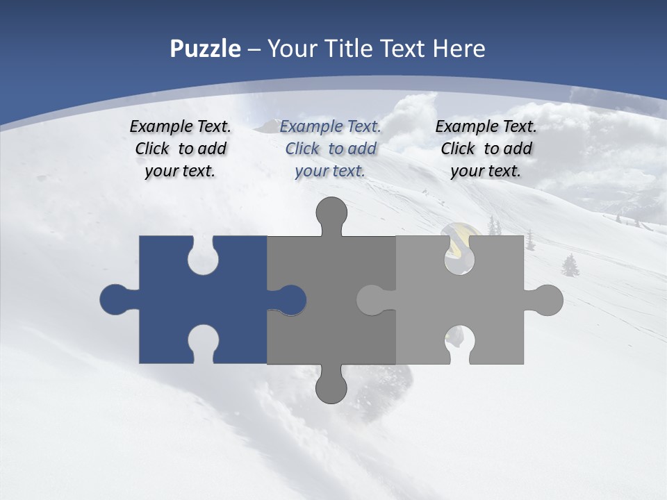 Competiting Downhill Top PowerPoint Template