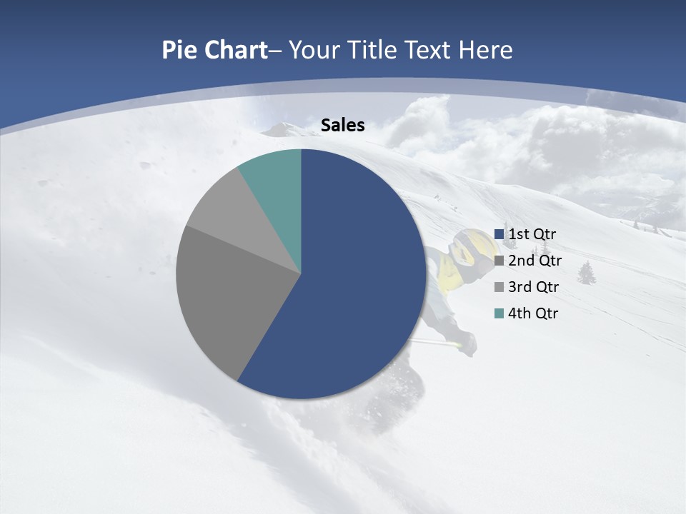 Competiting Downhill Top PowerPoint Template