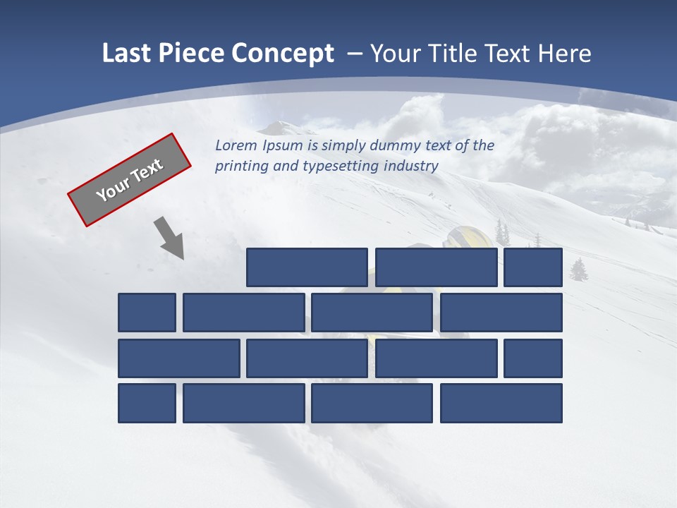 Competiting Downhill Top PowerPoint Template