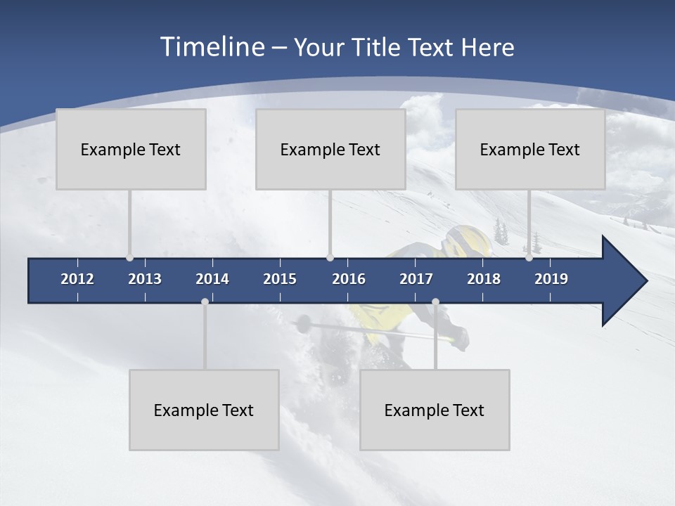 Competiting Downhill Top PowerPoint Template