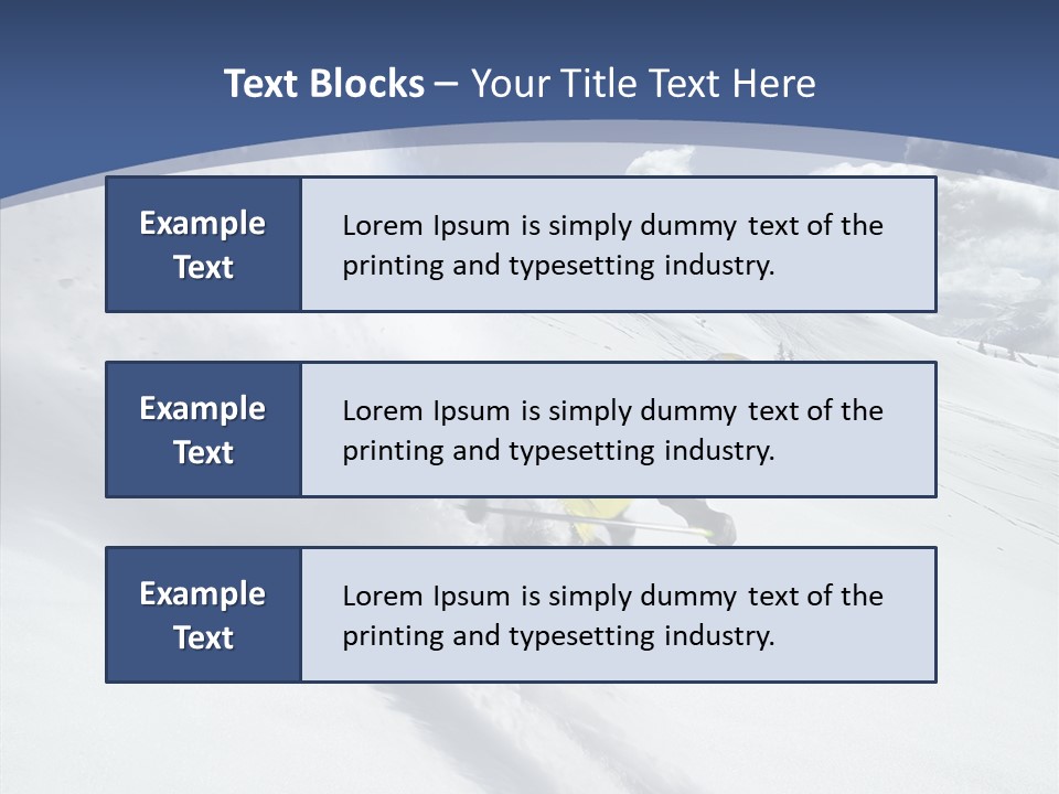 Competiting Downhill Top PowerPoint Template