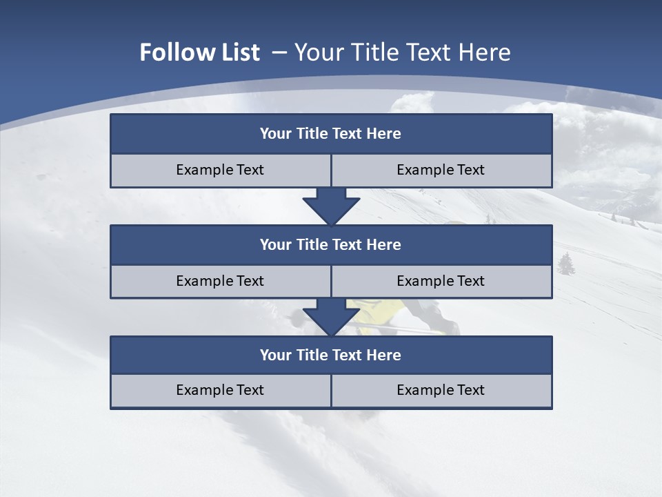 Competiting Downhill Top PowerPoint Template