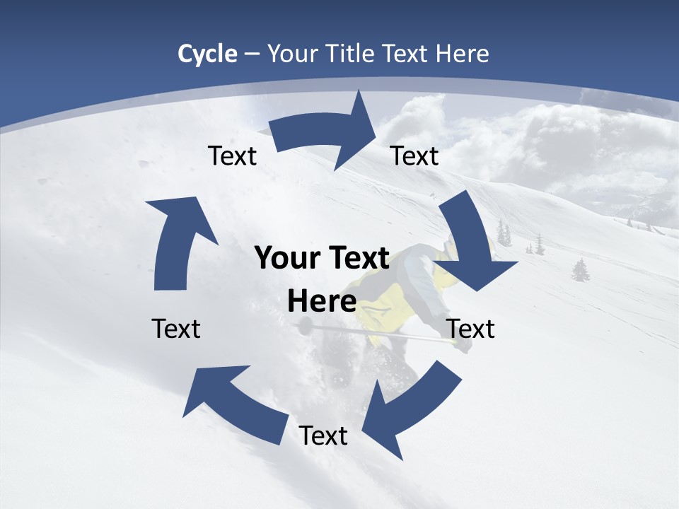 Competiting Downhill Top PowerPoint Template
