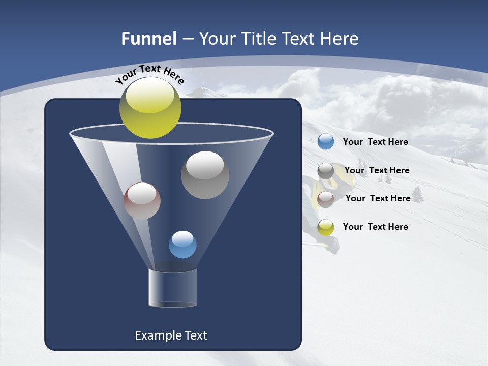 Competiting Downhill Top PowerPoint Template