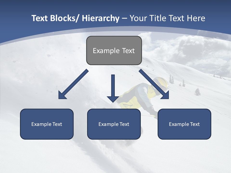 Competiting Downhill Top PowerPoint Template