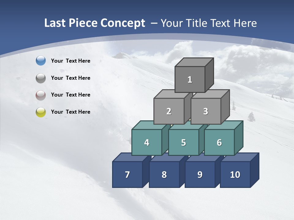 Competiting Downhill Top PowerPoint Template