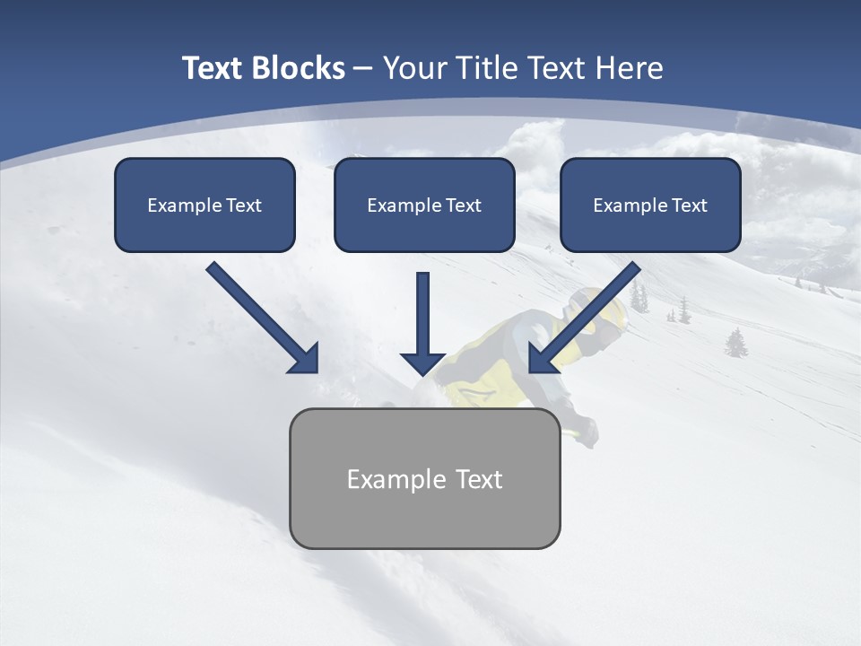 Competiting Downhill Top PowerPoint Template