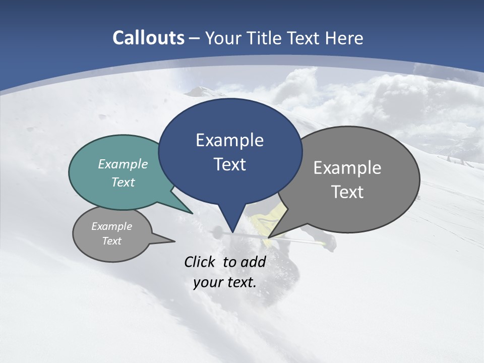 Competiting Downhill Top PowerPoint Template