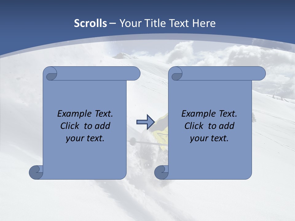Competiting Downhill Top PowerPoint Template