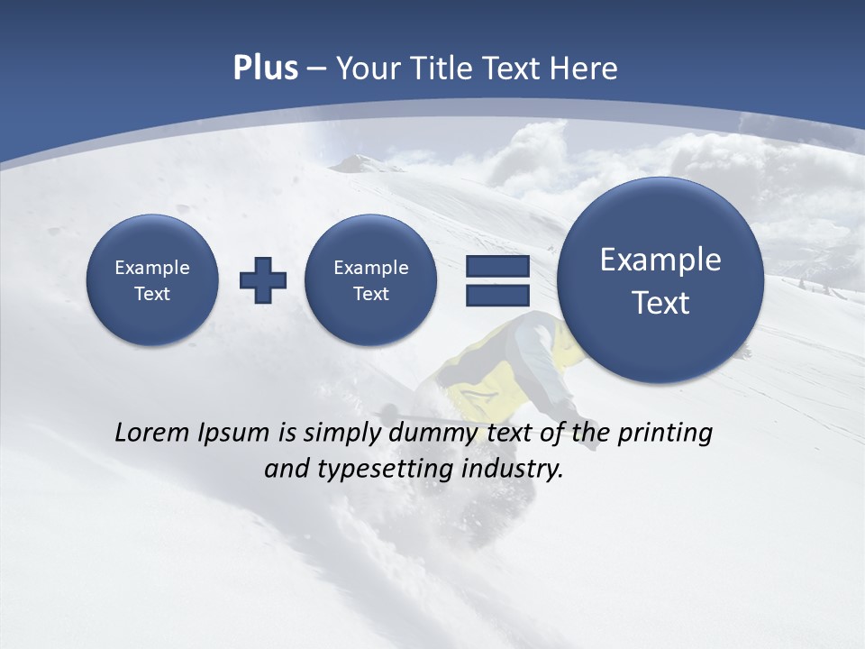 Competiting Downhill Top PowerPoint Template
