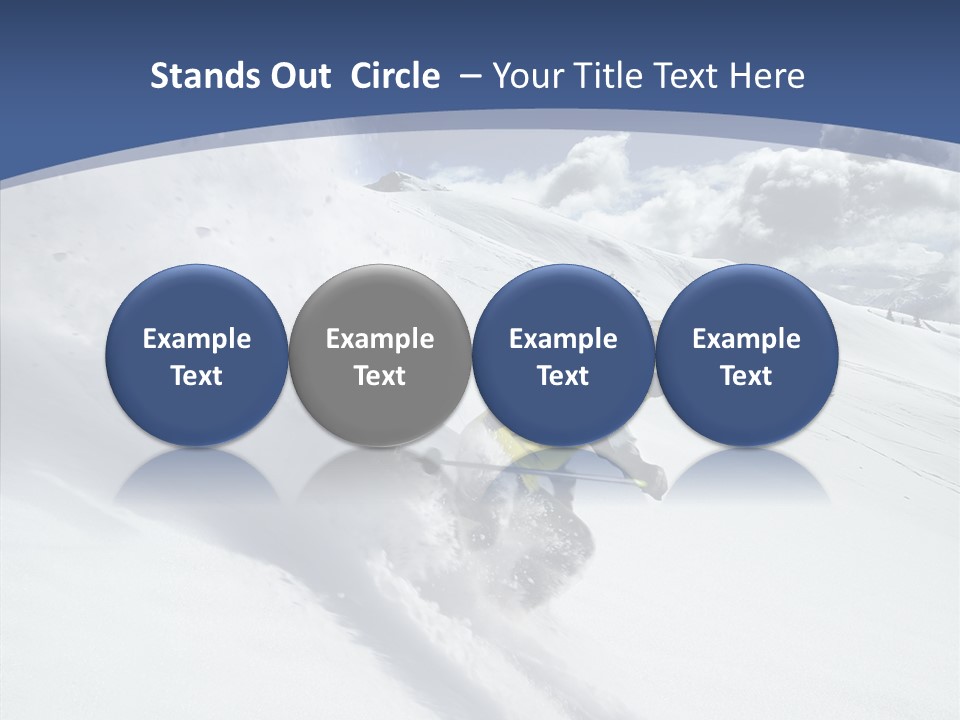 Competiting Downhill Top PowerPoint Template
