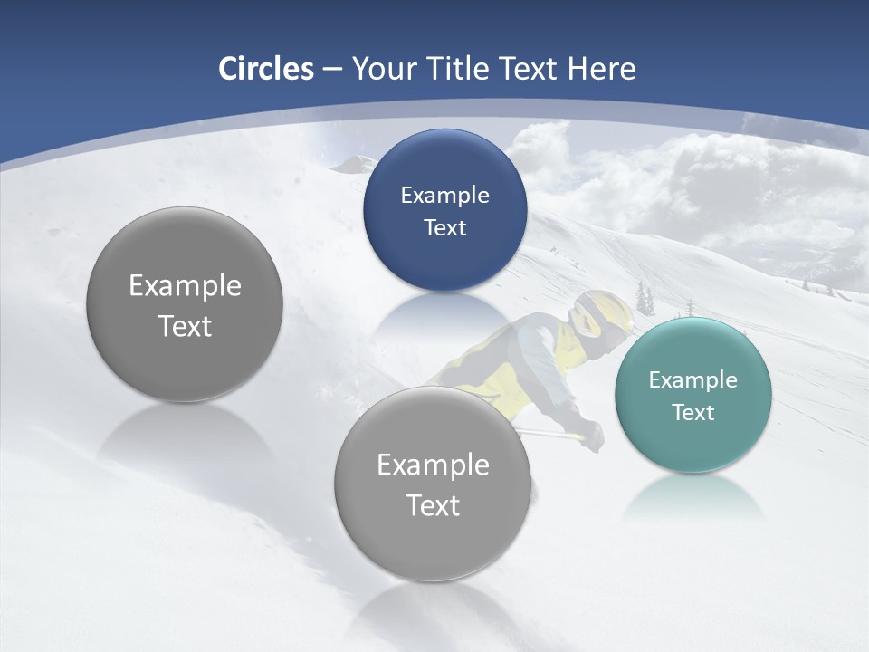 Competiting Downhill Top PowerPoint Template
