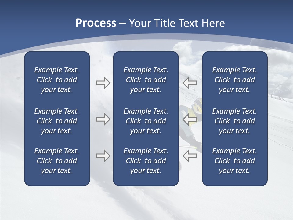 Competiting Downhill Top PowerPoint Template