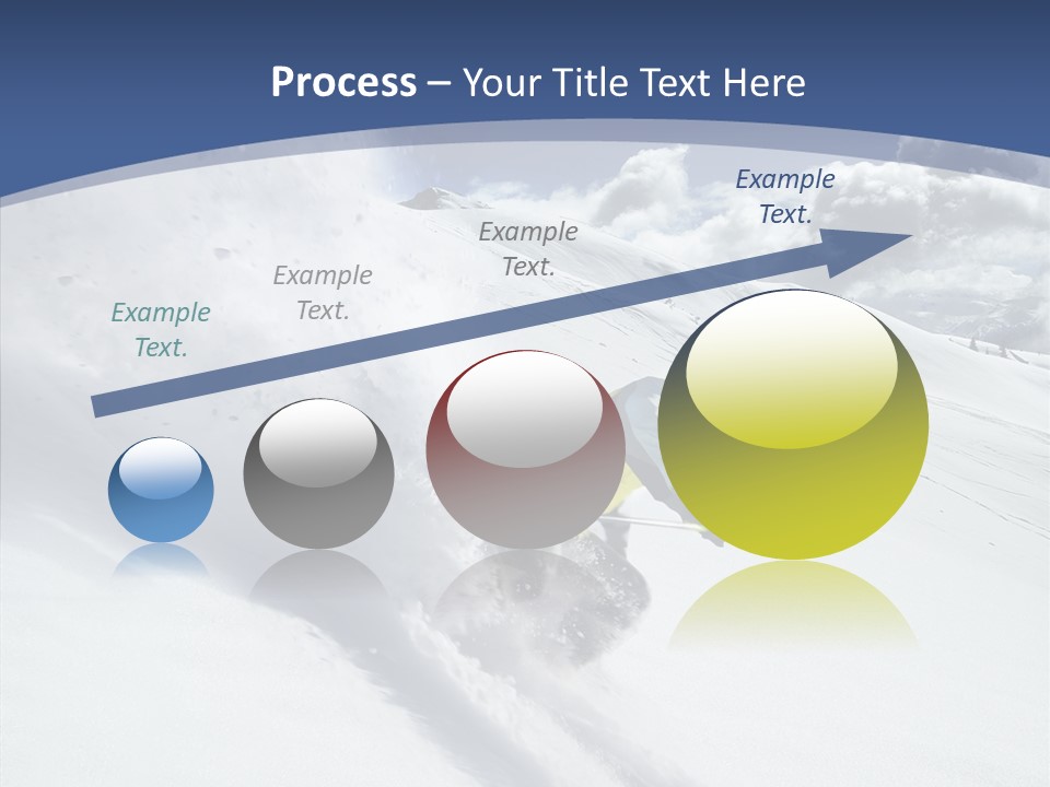 Competiting Downhill Top PowerPoint Template