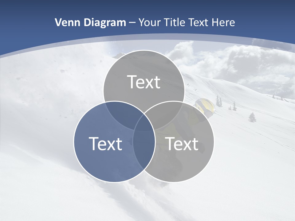 Competiting Downhill Top PowerPoint Template