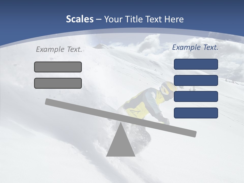 Competiting Downhill Top PowerPoint Template
