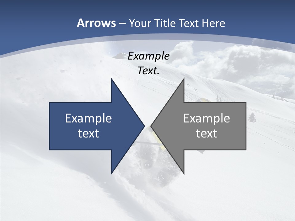 Competiting Downhill Top PowerPoint Template