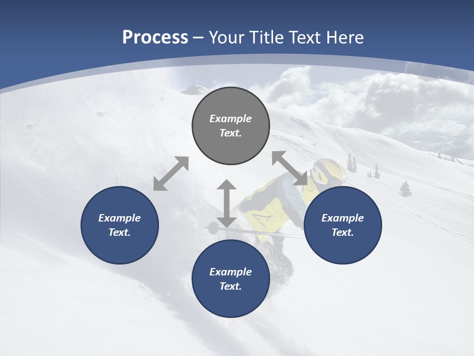 Competiting Downhill Top PowerPoint Template