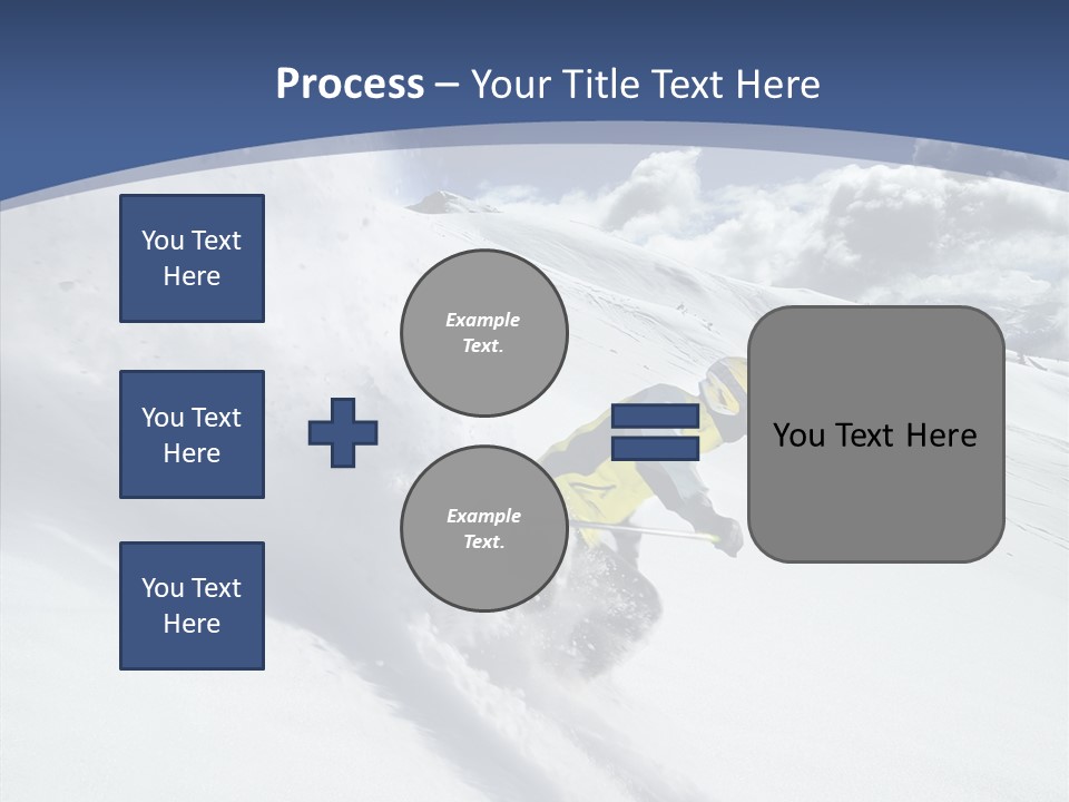 Competiting Downhill Top PowerPoint Template