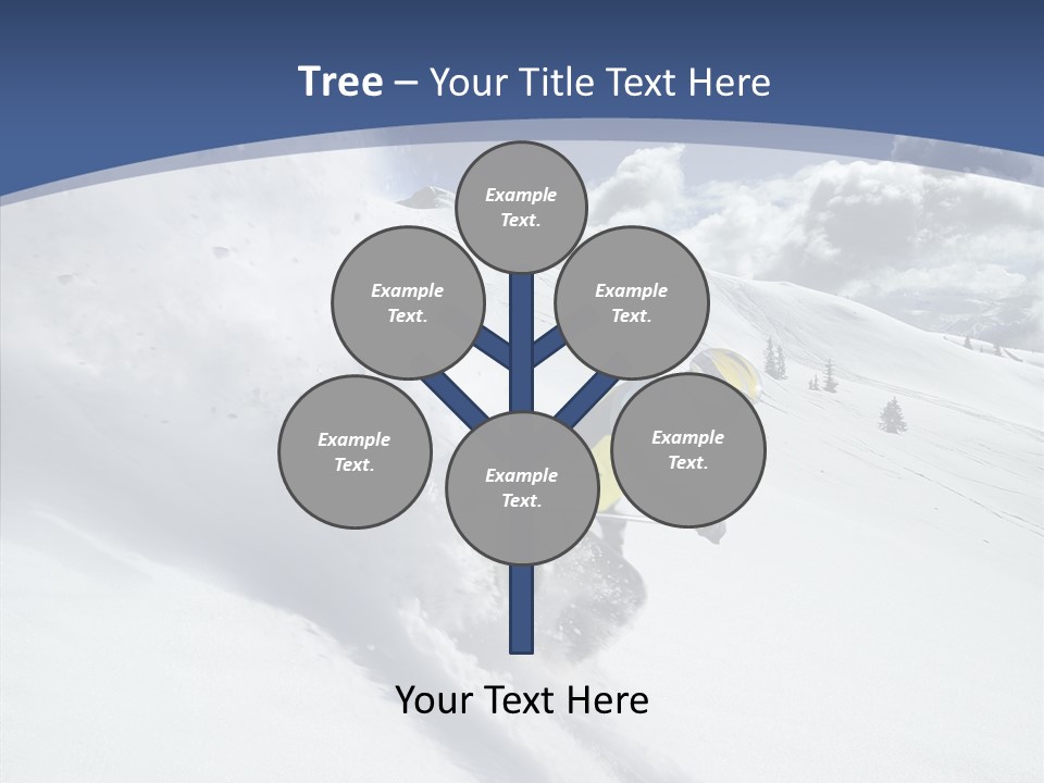 Competiting Downhill Top PowerPoint Template