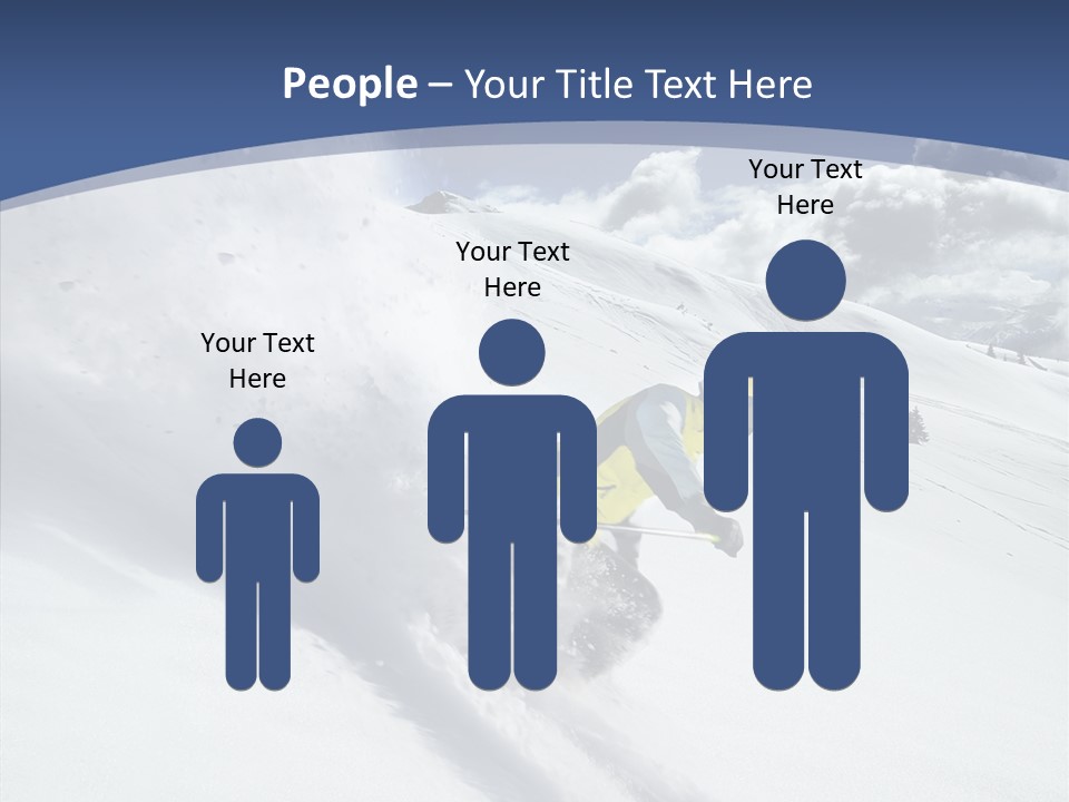 Competiting Downhill Top PowerPoint Template