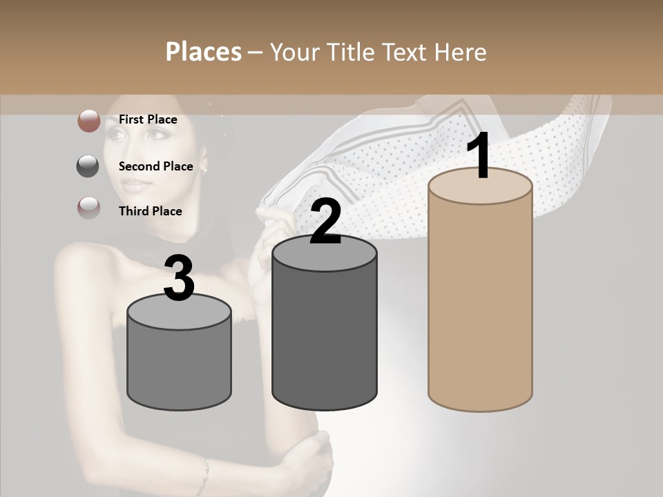 Brunette France Seductress PowerPoint Template