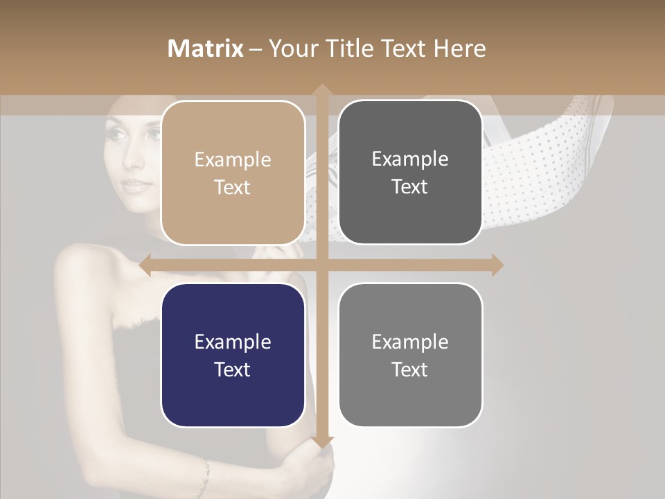 Brunette France Seductress PowerPoint Template