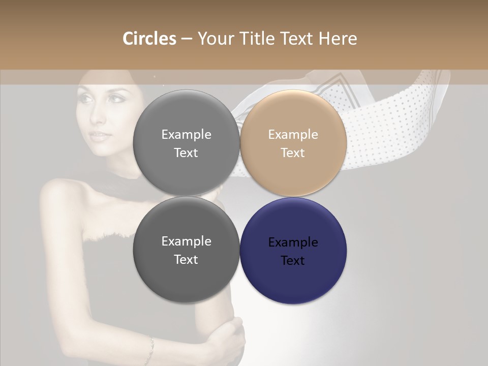 Brunette France Seductress PowerPoint Template