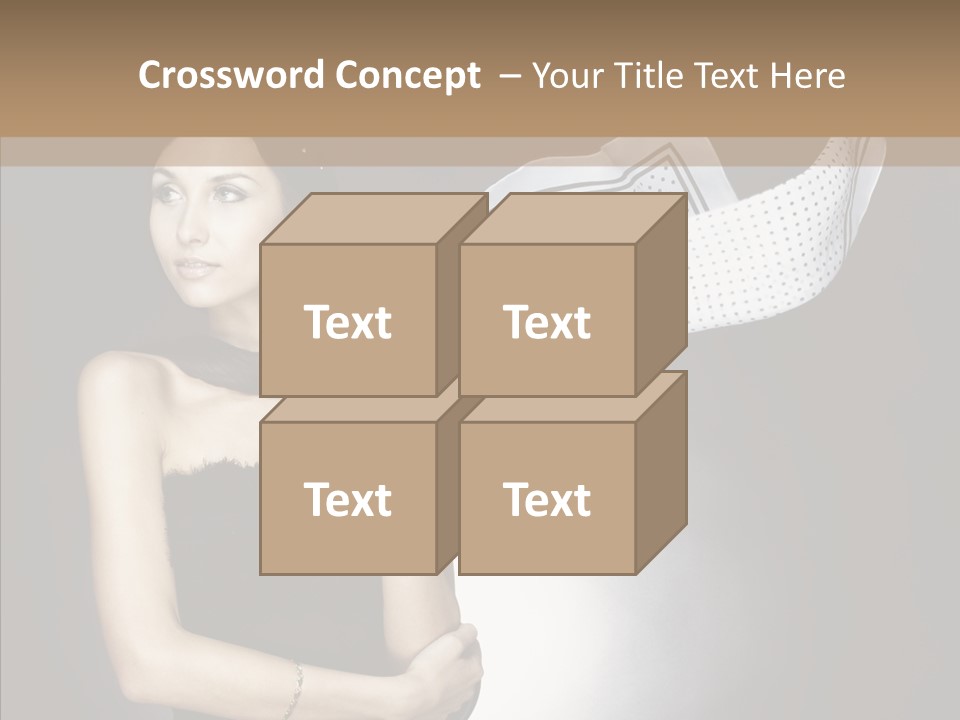 Brunette France Seductress PowerPoint Template