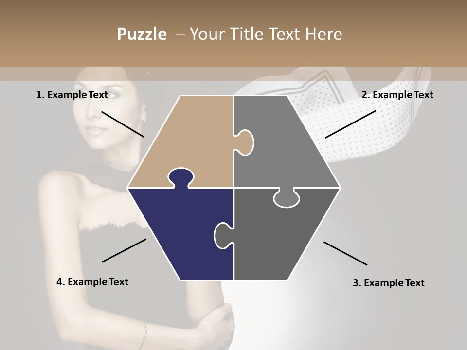 Brunette France Seductress PowerPoint Template