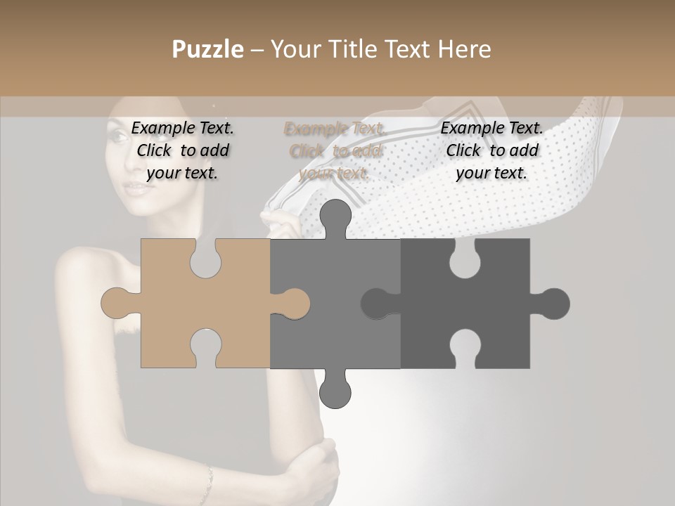 Brunette France Seductress PowerPoint Template