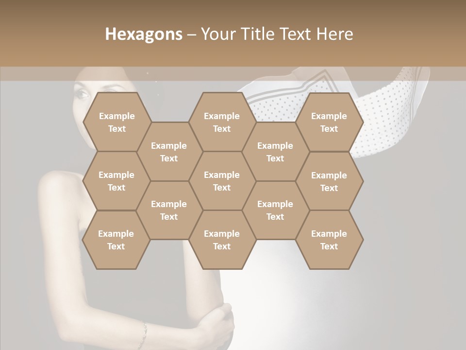 Brunette France Seductress PowerPoint Template