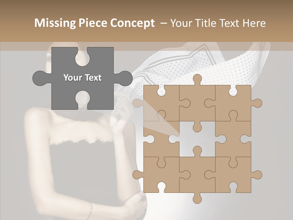 Brunette France Seductress PowerPoint Template