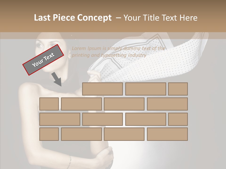 Brunette France Seductress PowerPoint Template