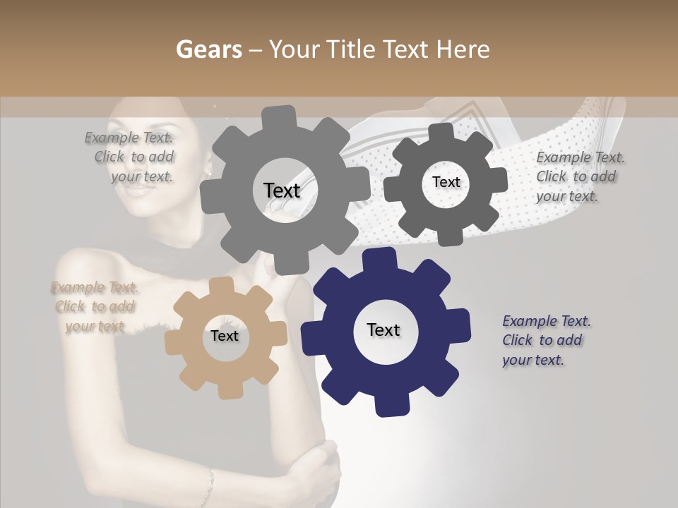 Brunette France Seductress PowerPoint Template