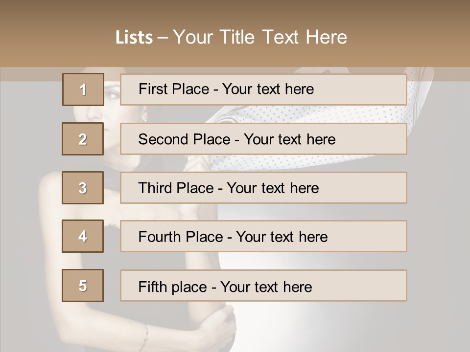Brunette France Seductress PowerPoint Template