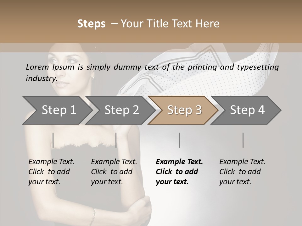 Brunette France Seductress PowerPoint Template