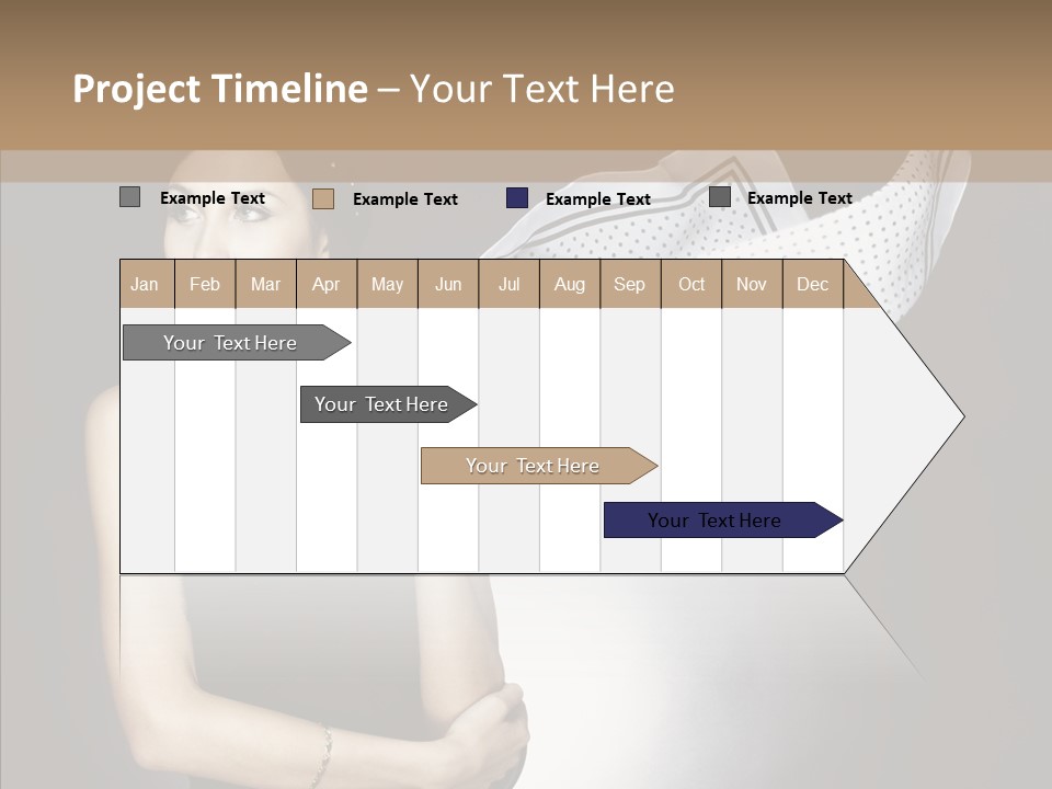 Brunette France Seductress PowerPoint Template