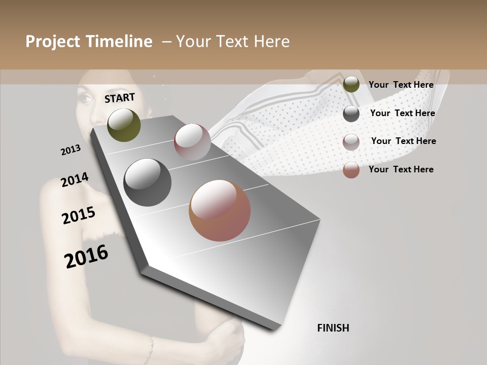 Brunette France Seductress PowerPoint Template