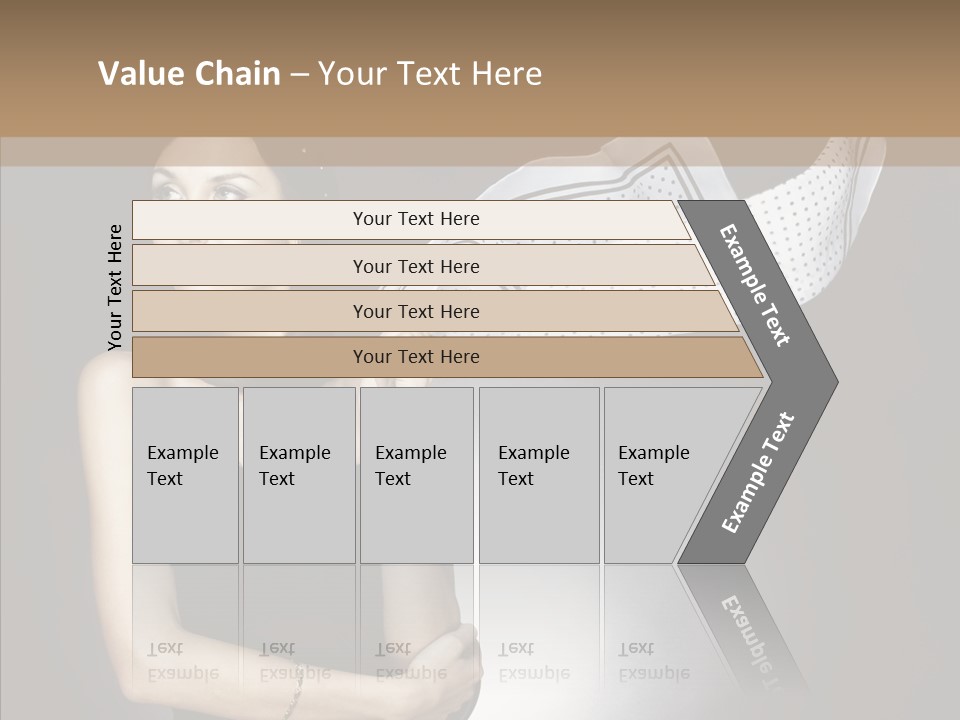 Brunette France Seductress PowerPoint Template