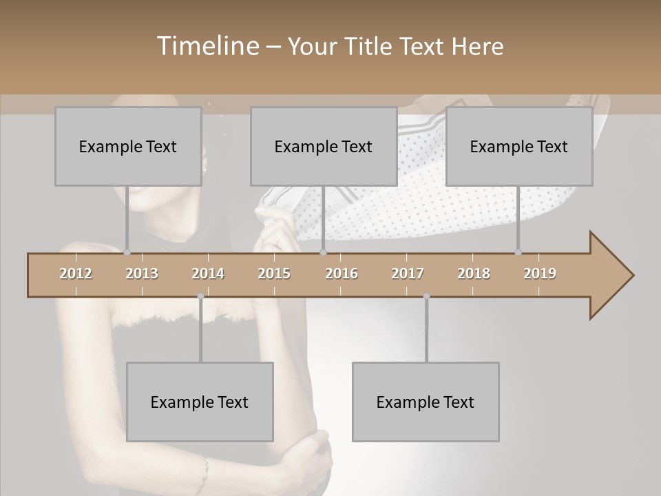 Brunette France Seductress PowerPoint Template